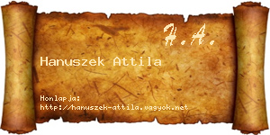 Hanuszek Attila névjegykártya