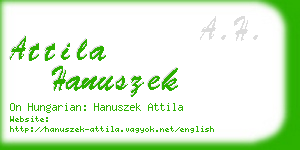 attila hanuszek business card